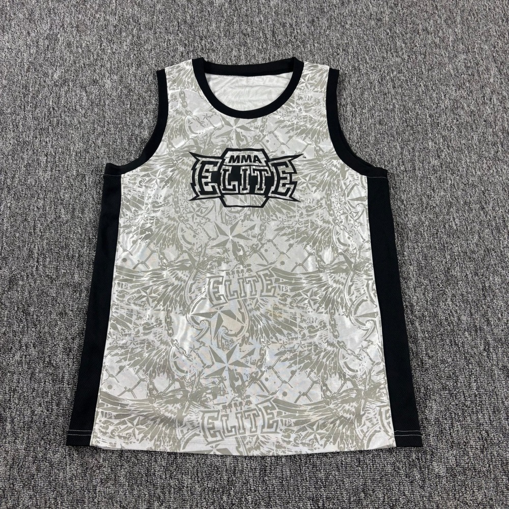 MMA Elite Jersey Tank Top XL All Over Print AOP Vintage Y2K Grunge Cyber Gothic